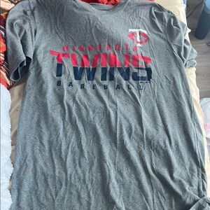 Majestic Gray Minnesota Twins Short Sleeve Tee